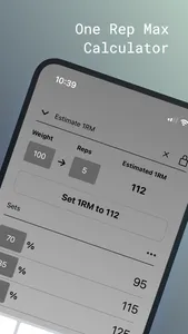 1RM Percentage Calculator screenshot 1