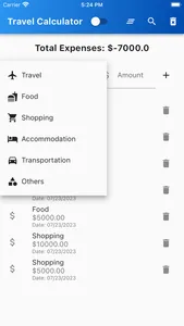 Travel Expense Calculator screenshot 1