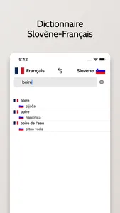 Dictionnaire Slovène-Français screenshot 1