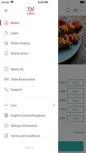Taj Indian Takeaway, screenshot 2
