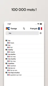 Dictionnaire Tsonga-Français screenshot 2