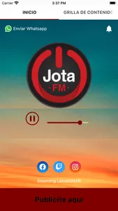 Jota FM screenshot 2