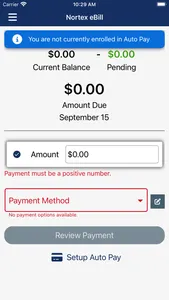 Nortex eBill screenshot 2