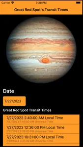 Great Red Spot Transit Times screenshot 0