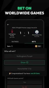 Hoorah:Player Ratings&Betting screenshot 3