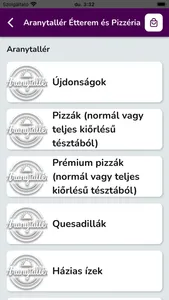 Aranytallér Étterem & Pizzéria screenshot 1