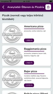 Aranytallér Étterem & Pizzéria screenshot 2