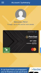 PEFCU CARD APP screenshot 2