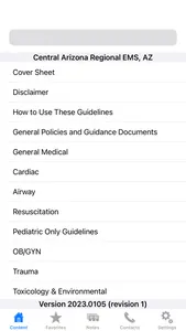 Central Arizona EMS Guidelines screenshot 1