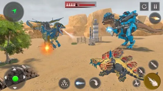 Dino Robot War Transformation screenshot 0