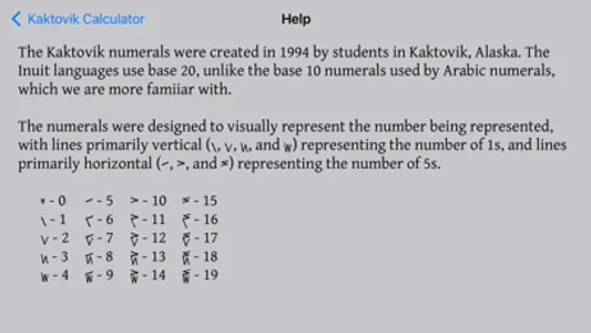 Kaktovik Numeral Calculator screenshot 2