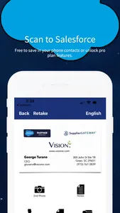 Visione Scan & Business Cards screenshot 0