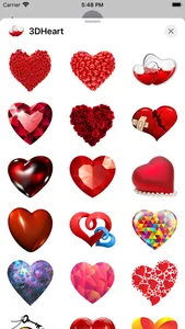 3D Loving Heart Stickers Pack screenshot 3