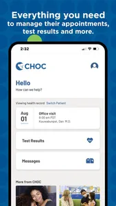 MyCHOC screenshot 1