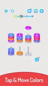 3D Color Sort Hoop Stack screenshot 0