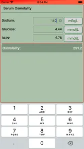 Serum Osmolality Calculator screenshot 0
