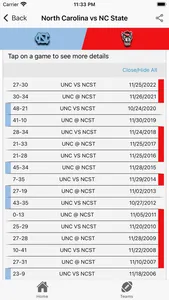 CFpedia College Football Stats screenshot 2