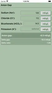 Anion Gap Calculator Pro screenshot 0