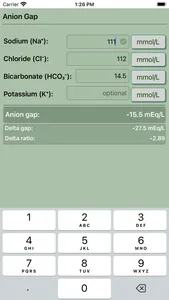 Anion Gap Calculator Pro screenshot 1