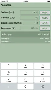 Anion Gap Calculator Pro screenshot 2