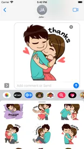 Romantic Couple Lovers Sticker screenshot 2