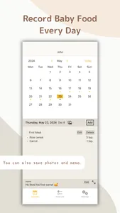 BabyFoodDiary+ screenshot 0