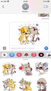 Love Cat Emoji Funny Stickers screenshot 1