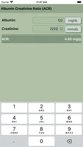 Albumin Creatinine Ratio Calc screenshot 5