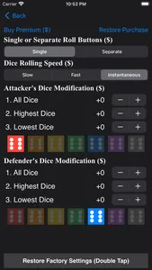 Risk Dice Roller + Probability screenshot 2