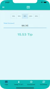 2nd Calc - Simple Units & Tips screenshot 0