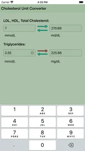 Cholesterol Unit Converter screenshot 9