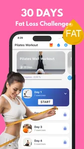 Wall Pilates Challenge & Fit screenshot 2