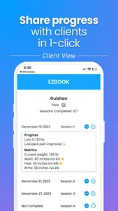 Client Progress Tracker EZbook screenshot 6