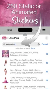 I Love Pink Stickers screenshot 1