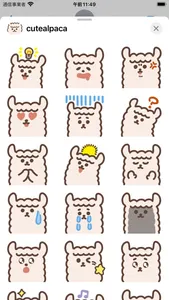 cute alpaca sticker screenshot 1