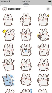 cutee rabbit sticker screenshot 0