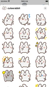 cutee rabbit sticker screenshot 1