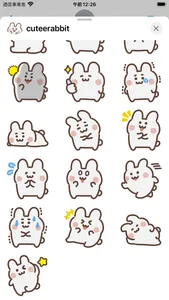 cutee rabbit sticker screenshot 2