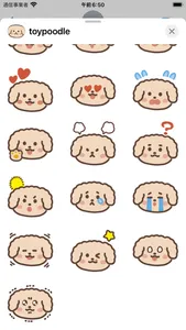 toy poodle sticker screenshot 2