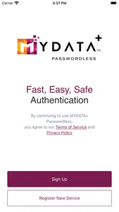 MYDATA+ Passwordless screenshot 1