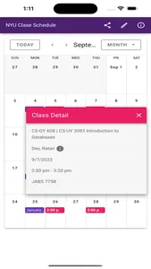 NYU Schedule screenshot 1