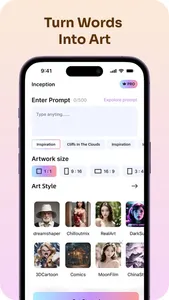 Inception - AI Art Generator screenshot 1