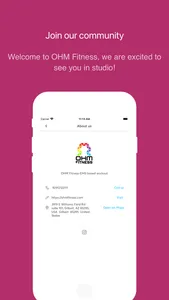 OHM Fitness Booking screenshot 2