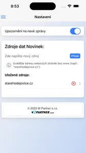 Zprávy z webu screenshot 2