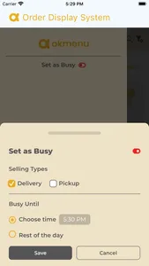 OkMenu | Order Display System screenshot 2
