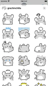 gray chinchilla sticker screenshot 1