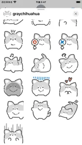 gray chihuahua sticker screenshot 1