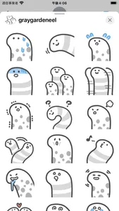 gray garden eel sticker screenshot 1