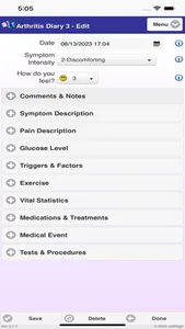 Arthritis Diary 3 screenshot 1