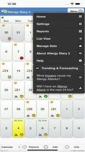 Allergy Diary 3 screenshot 1